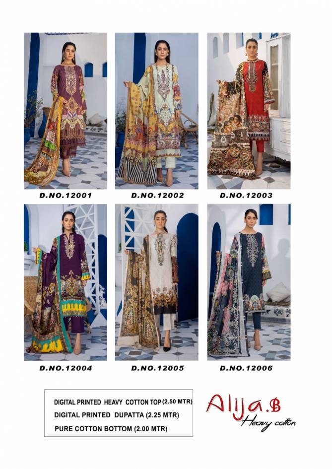 Keval Alija B 12Latest Casual Wear Designer Printed Karachi Cotton Dress Material
